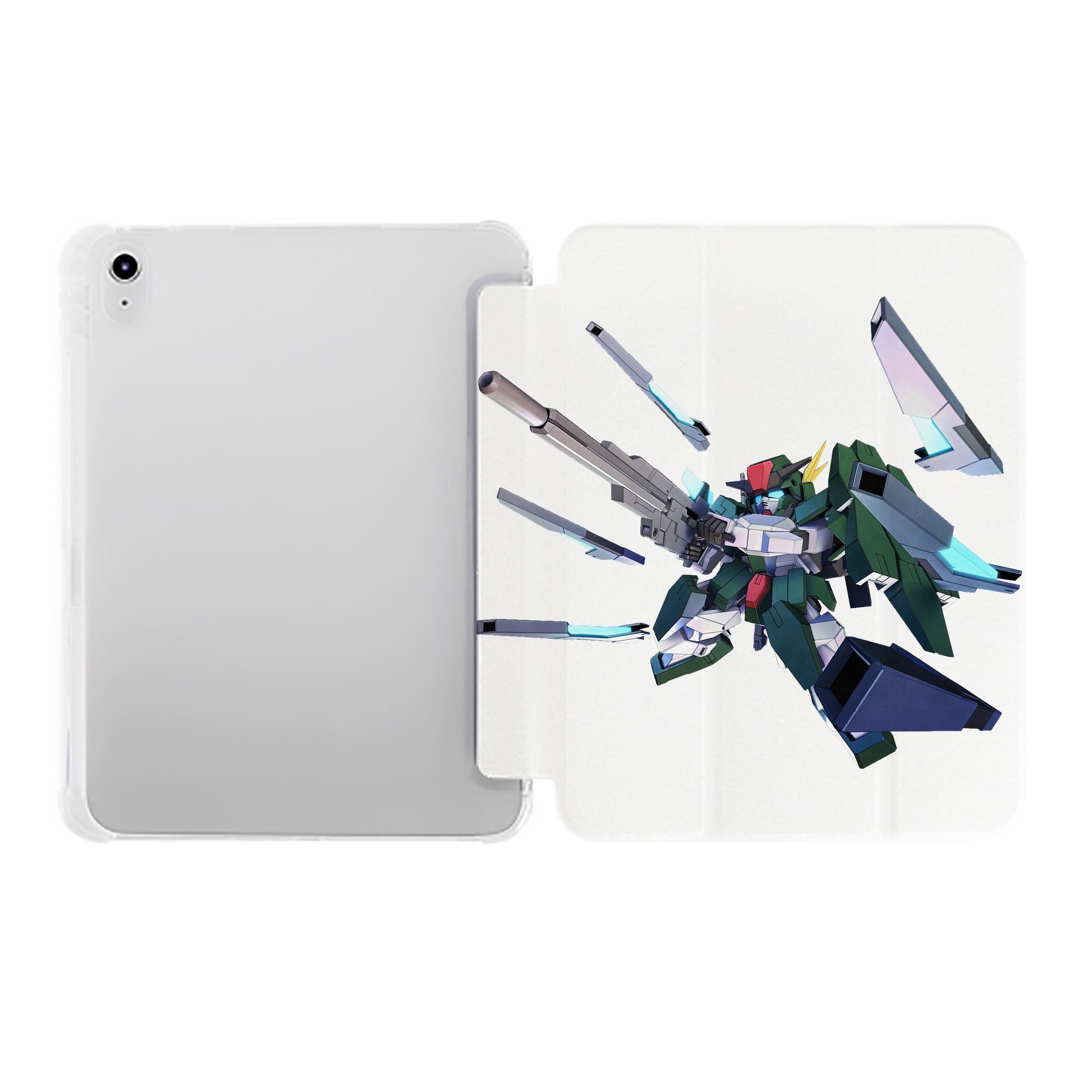 （画像用） 機動戦士ガンダム Mobile Suit Gundam IPad ケース ペン収納付き 三つ折りスタンド PUレザー×シリコン 対応機種9.5/10.5/10.9インチ